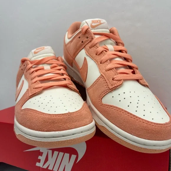 NIKE WMNS DUNK LOW SOFT PEARL/APRICOT AGATE-WHITE
 Athletic Sneakers - Picture 8 of 16